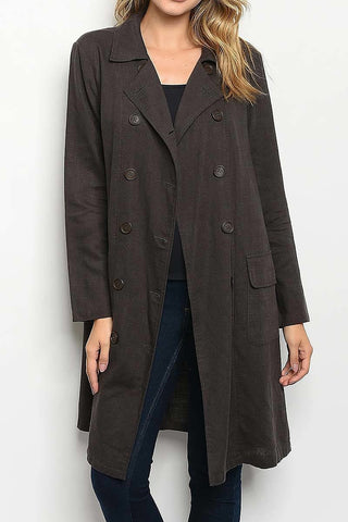 DOUBLE BUTTON TRENCH JACKET